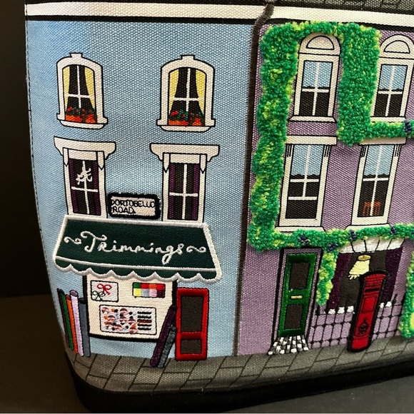 Lulu Guinness London Portobello House Tote Bag Trimmings Antiques Embroidered - Picture 2 of 13